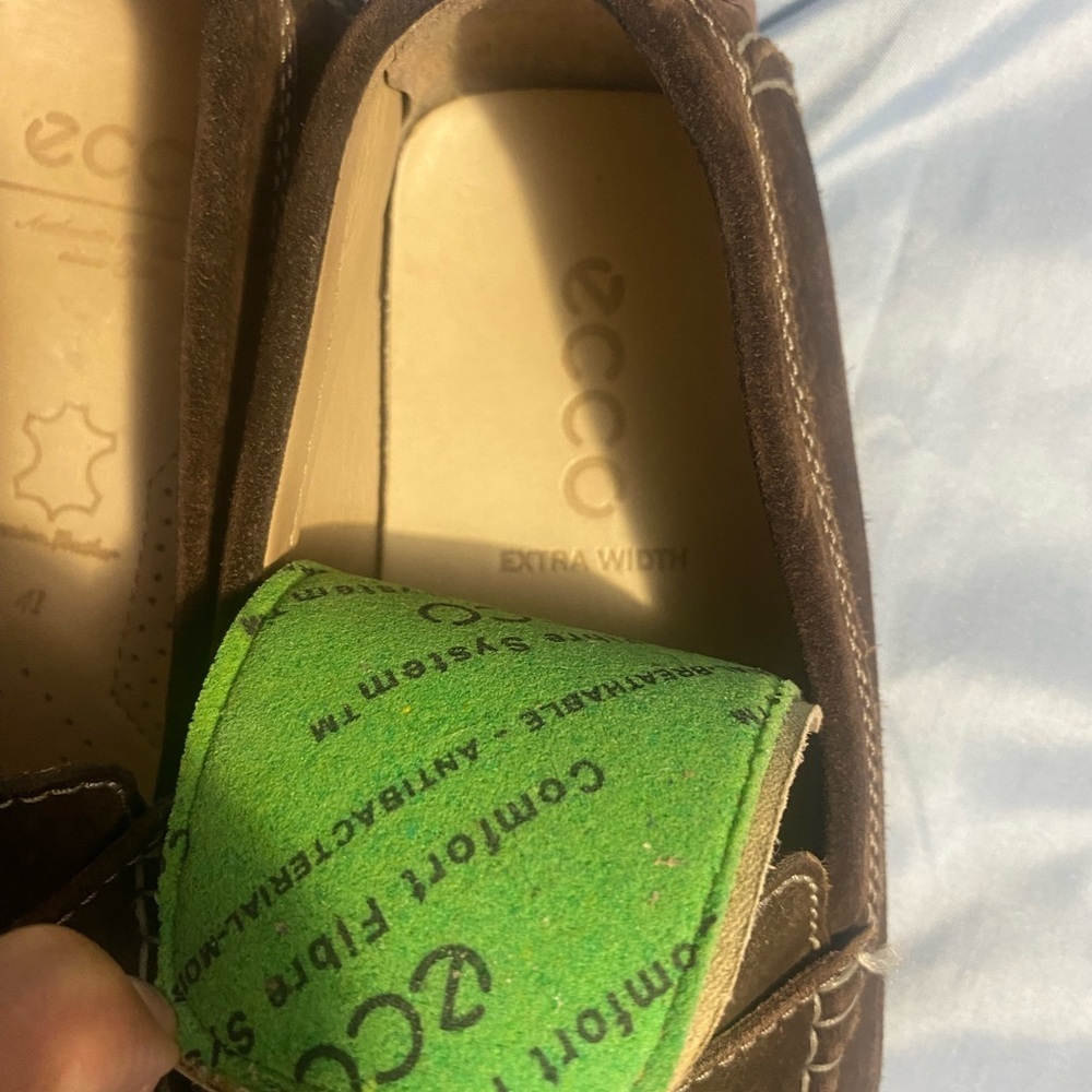 Ecco Brown Slip-On Loafers with Penny Strap - Picture 2 of 15